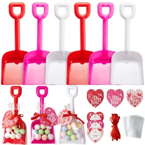 36pcs Valentine Plastic Shovels Toy with Love Gifts Cards