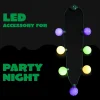 3Pcs Mardi Gras LED Necklace