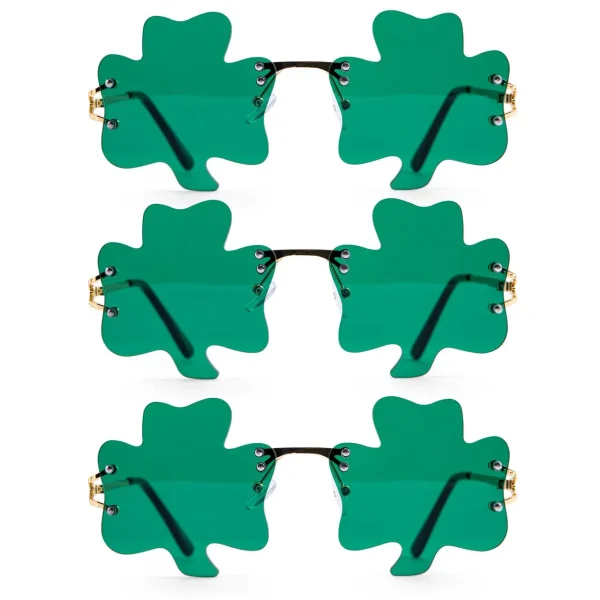 3Pcs St. Patrick’s Day Shamrock Glasses