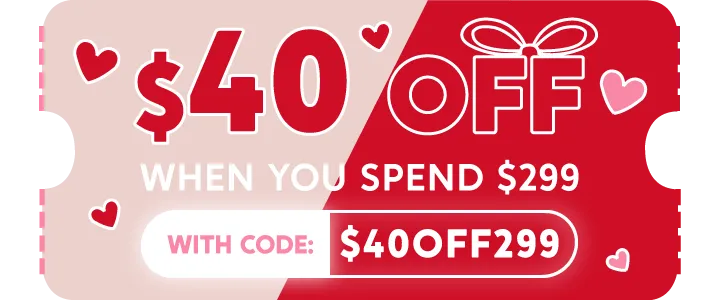 $40 off with $299+