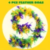 4Pcs Mardi Gras Feather Boa