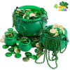 4Pcs St.Patrick's Day Green Cauldrons with Handle