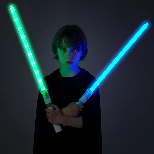 2 in 1 LED Light Up Light Sword Toys