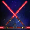 2-in-1 LED Dual Silver and Red Light Up Sword