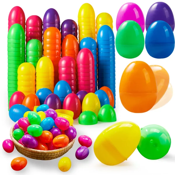 1000 Pieces of 2.3in Plastic Easter Egg Shells