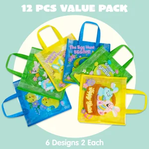 12Pcs Big Size Easter Gift Bags with Handles