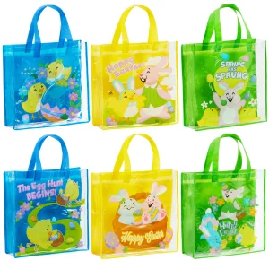 12Pcs Big Size Easter Gift Bags with Handles