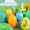 12Pcs Bright Color Plastic Easter Egg Shells 7in