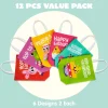 12Pcs Easter Non Woven Tote Bags