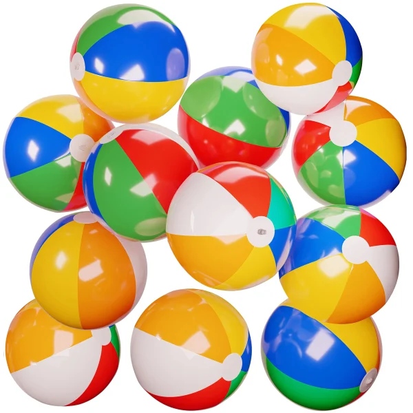 12Pcs Inflatable Beach Balls 16in