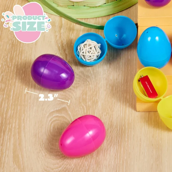 144Pcs Plastic Easter Egg Shells 2.3in