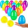150Pcs 3.15in Colorful Bright Plastic Easter Egg Shells (7)