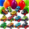 16Pcs Pull Back Cars Prefilled Easter Eggs