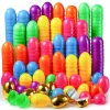 200Pcs 2.3in Colorful and Golden Easter Egg Shells