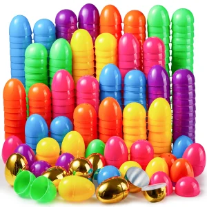 200Pcs Colorful and Golden Easter Egg Shells2.3in