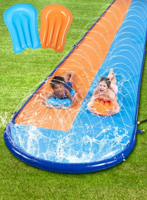 22.5ft Double Lawn Water Slide