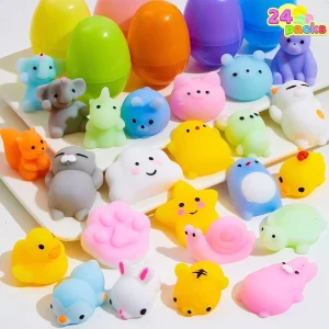 24Pcs Soft and Yielding Toys Prefilled Easter Eggs