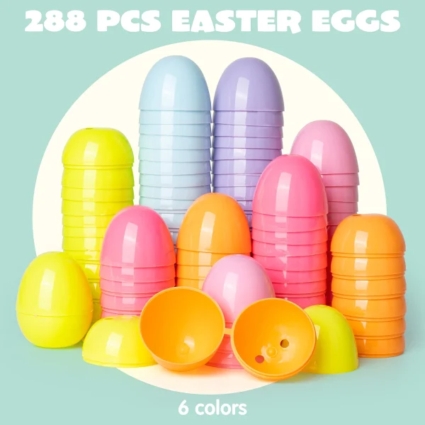 288Pcs Pastel Easter Egg Shells 2.3in