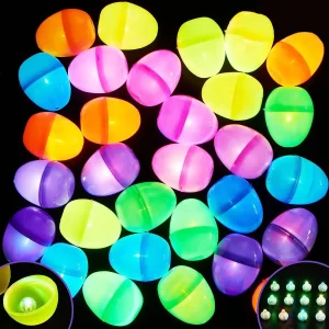 30Pcs Multicolor Glow Balls Prefilled Easter Eggs
