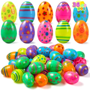 36Pcs Printed Easter Egg Shells
