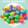 36Pcs Printed Easter Egg Shells