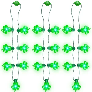 3Pcs St Patrick’s Day Light Up Necklaces