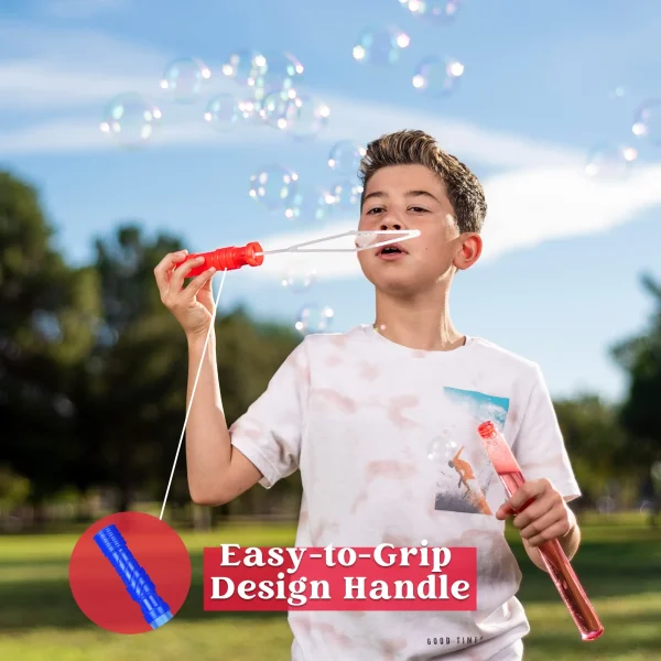 45Pcs Big Bubble Wand Set with Concentrated Bubble Solution Refills