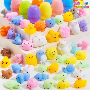 48 Pcs Squishy Toys Prefilled Easter Eggs