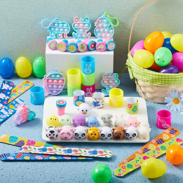 48Pcs Assorted Toys Prefilled Easter Eggs 2.4in