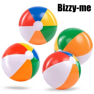 Bizzy-me 4Pcs Inflatable Beach Balls 20in