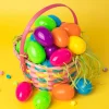 50Pcs Colorful Bright Plastic Easter Egg Shells 2.3in