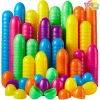 600Pcs 2.3in Colorful Bright Plastic Easter Egg Shells for Easter Egg Hunt