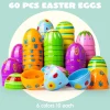 60Pcs Printed Easter Egg Shells