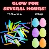 72Pcs Glow Sticks Glow in the Dark Prefilled Easter Eggs 3.15in