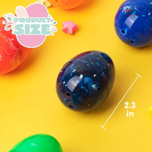 72Pcs  Marble Easter Egg Shells 2.3in