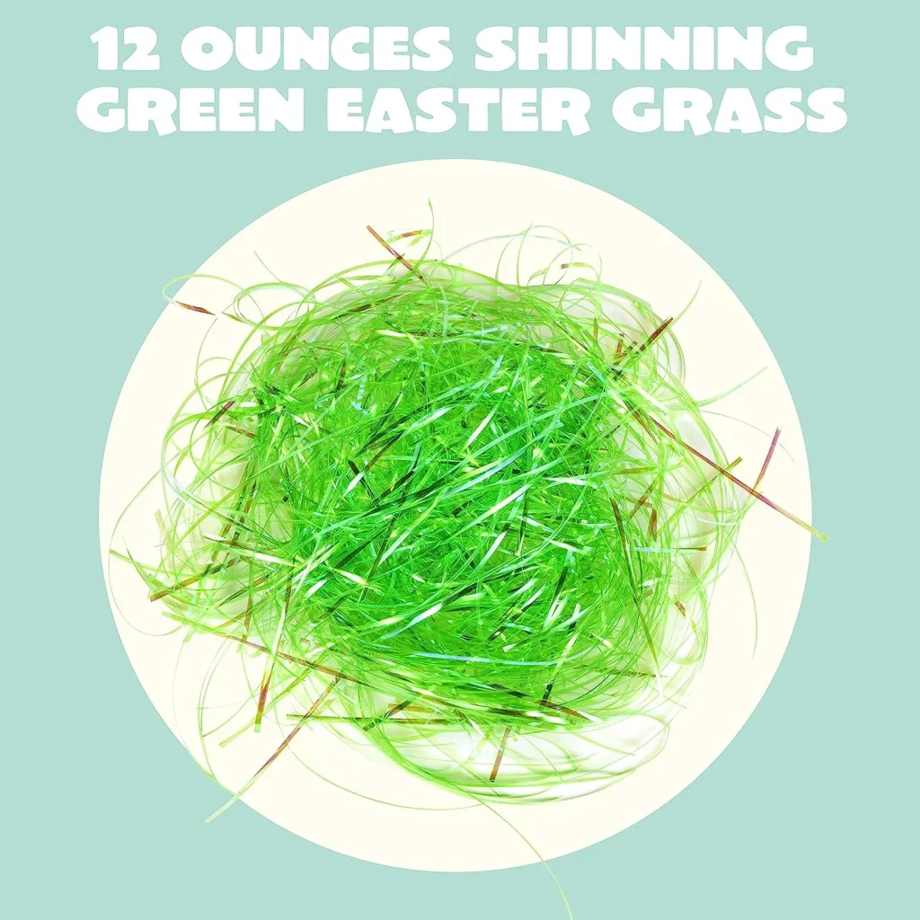 Amazing Easter Green Paper Grass Shred 12 Oz