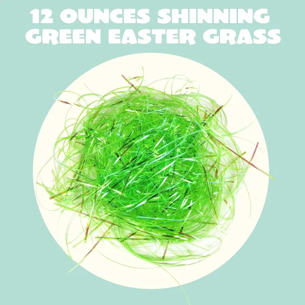 Easter Green Paper Grass Shred 12 Oz