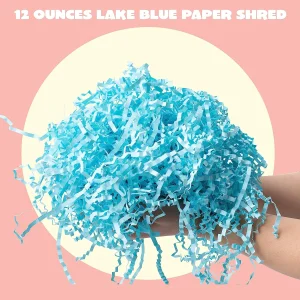 Easter Lake Blue Paper Grass Shred 12Oz