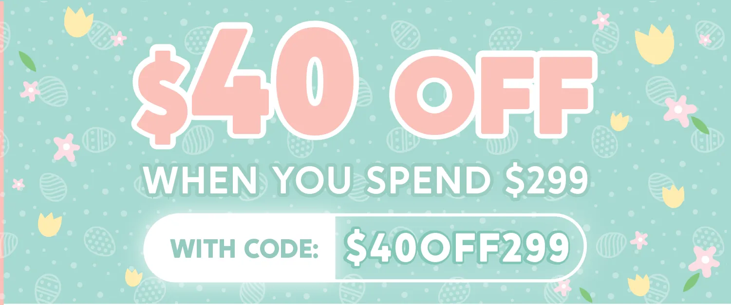 $40 off with $299+