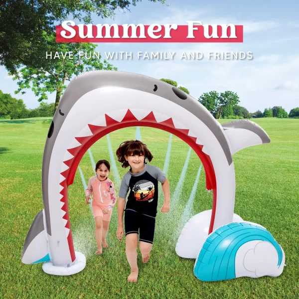 Kids Inflatable Shark Water Sprinkler