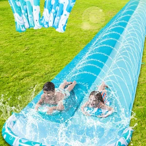 Sloosh 22.5ft Bubble Double Lawn Water Slide