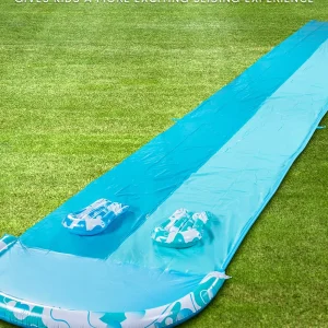 Sloosh 22.5ft Bubble Double Lawn Water Slide