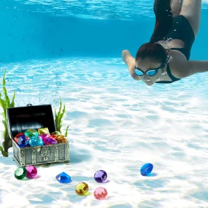 16Pcs Colorful Underwater Gem Pool Toys