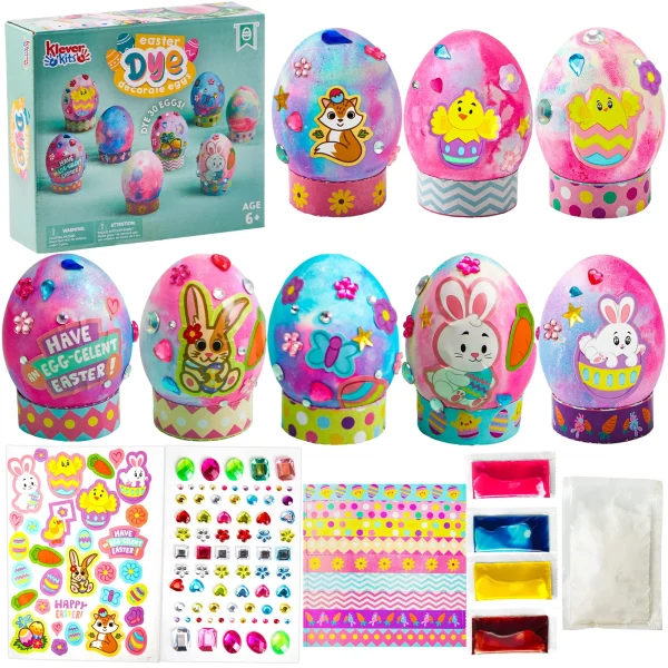 29Pcs Rainbow Whipping Coloring Easter Egg Dye Kit