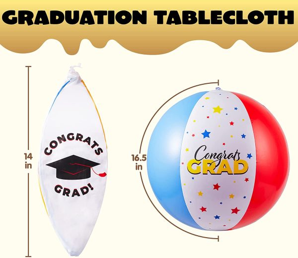 12Pcs Graduation Inflatable Beach Balls, 12