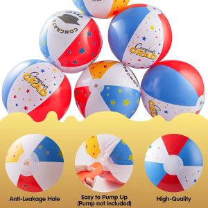 12Pcs Graduation Inflatable Beach Balls, 12″