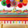 4Pcs Cinco De Mayo Fiesta Tablecloth Table Runner, 54 x 108'