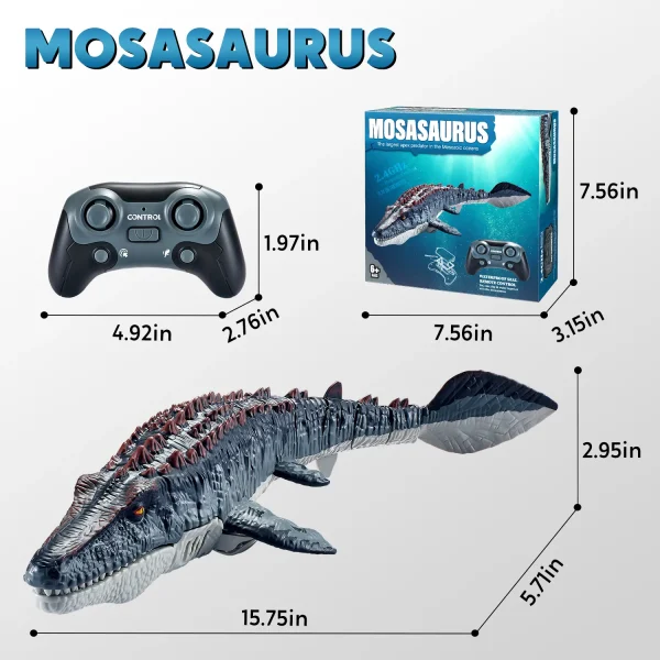2.4Ghz Remote Control Dinosaur Mosasaurus Water Toy Gift