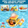 2.4Ghz Fast RC Motor Boat Water Toy Spray & Lighting Gasboat