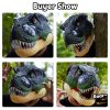 LED Lighted Eyes Jurassic Dinosaur Mask with Sounds, Moving Jaw Dinosaur Mask For Costume Gifts